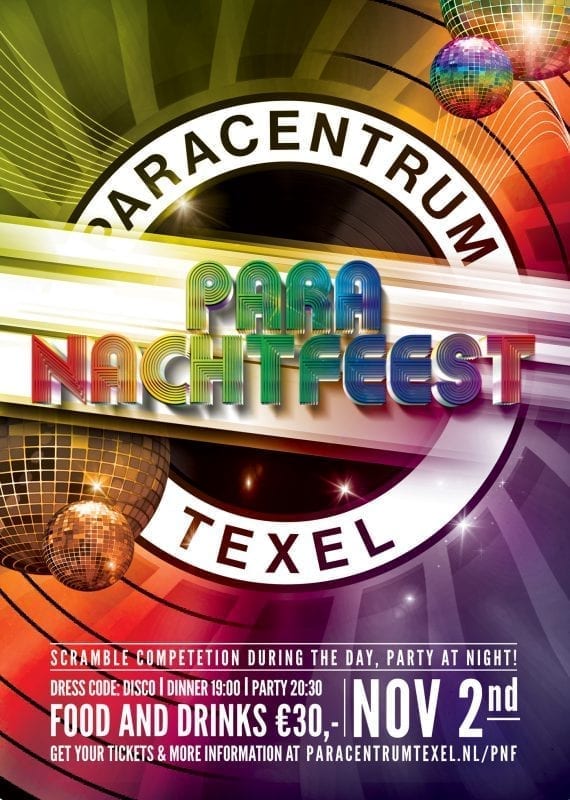 Paranachtfeest Paracentrum Texel 2019 poster