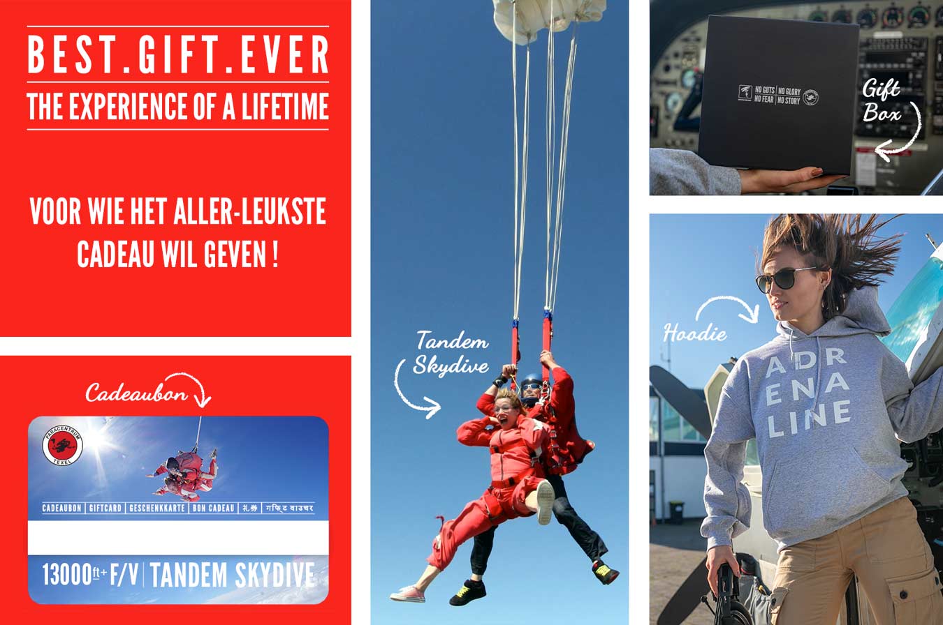 Skydive voucher cadeaubon giftbox doos